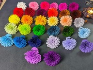 Złoceń kwiaty z krepiny na palmę wielkanocną 10 szt.