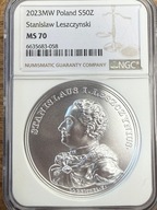 50 zł SSA Stanisław Leszczyński 2023 NGC MS 70 MAX NOTA IDEAŁ