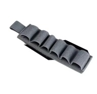 Ładownica panel na velcro na kolbę do strzelby 12GA 6-nabojowa szara