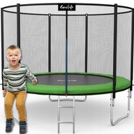 TRAMPOLINA OGRODOWA DLA DZIECI Z SIATKĄ ZEWNĘTRZNĄ 8FT 244-252 CM