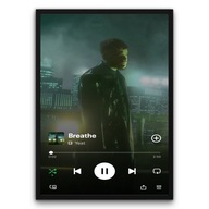 Plakat z ramą 30x40cm Breathe Yeat rap trap muzyka | Pomysł na Prezent