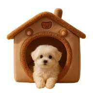 DOMEK DLA ZWIERZĄT legowisko dla psa brązowy 36 cm x 40 cm