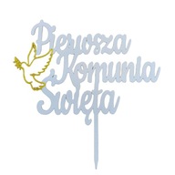 topper na tort dekoracja personalizacja WYBÓR KOLORÓW KOMUNIA ŚWIĘTA!!!