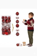 Zestaw 30 Bombek Ozdoby Choinkowe Świąteczne HIT