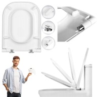 DESKA WC SEDESOWA UNIWERSALNA WOLNOOPADAJĄCA TWARDA MOCNA BIAŁA POKRYWA