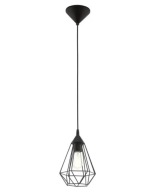 Lampa sufitowa wisząca żyrandol zwis DIAMENT LOFT czarny lampy led