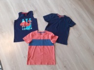 NOWY zestaw 3 bluzek LUPILU rozm 110/116