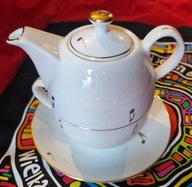 Zestaw do herbaty Imbryk filiżanka spodek 4 el. Bogucice Moniuszko