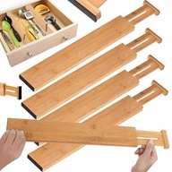 4x ORGANIZER DO SZUFLADY SZUFLAD PRZEGRÓDKA SEPARATOR PRZEGRODY BAMBUSOWE