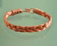 Bransoletka z miedzi splot