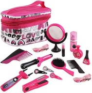 Zabawkowy zestaw dla małej księżniczki kosmetyki fryzury