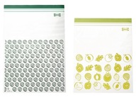 IKEA ISTAD Torebka strunowa, wzór/zielony, 6/4.5 l