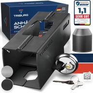 BLOKADA NA PRZYCZEPY ANTYKRADZIEŻOWA MOCNA ZAŚLEPKA NA HAK STALOWY ZESTAW