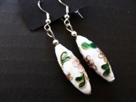 Nowe przepiękne malowane kolczyki na prezent rękodzieło handmade