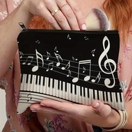 KOSMETYCZKA SASZETKA NUTKI NUTKAMI FORTEPIAN SZACHOWNICA MUZYCZNY ORGANIZER