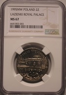 III RP - 2 zł 1995 PAŁAC KRÓLEWSKI W ŁAZIENKACH MS 67 NGC- II-ga MAX. NOTA