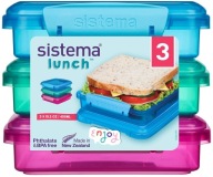 LUNCH BOX NA KANAPKI POJEMNIK DO SZKOŁY PRACY 3x ŚNIADANIÓWKA PUDEŁKO