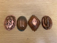 Miedziane foremki do powieszenia i pieczenia 4szt