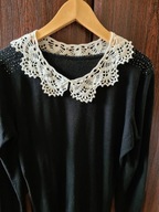 Kołnierzyk bawełniany robiony na szydełku