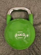 Kettlebell 24 kg stalowy | odważnik treningowy do ćwiczeń | Krepki Chwyt |