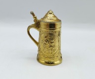 VINTAGE, mini kufelek z pokrywką miniaturka 5cm