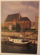 SZCZECIN. Widok znad Odry ; gotycki kościół Św. Jana (XIV -XV w.)