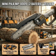 Mini Piła Akumulatorowa Łańcuchowa 2xAKU Zestaw Mocna