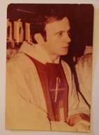 Ksiądz Jerzy Popiełuszko - CIEKAWE ZDJĘCIE, RZADKOŚĆ ( 88 mm 130 mm)