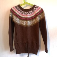 Jak mleczna czekolada HM 110/116 ciepły sweter wiskoza angora markowy (662)