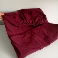 Bordowe prześcieradło z gumką Meradiso 100x200x25 cm pojedyncze łóżko (229)