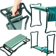 KRZESŁO OGRODOWE SKŁADANE METALOWE 3W1 KLĘCZNIK TABORET PRZYBORNIK 150KG