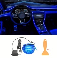 Neon EL Wire do auta podświetlenie wnętrza ambient LED 5m niebieski