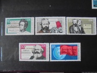 DDR Mi. 2783-86, 2788** 100 rocz. śm. Karola Marksa