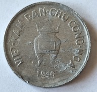 moneta Wietnam 5 hao 1946