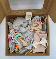 Gotowy zestaw prezentowy dla noworodka, Upominek dla niemowlaka, gotowy box