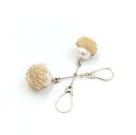 Kolczyki srebrne srebro próba 925 9 gram perły perła lata 70 vintage 70s