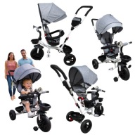 ROWEREK DZIECIĘCY DLA DZIEWCZYNKI RÓZOWY TRÓJKOŁOWY Z PEDAŁAMI PASY PCHANY