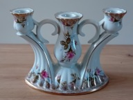 PORCELANOWY ŚWIECZNIK TRÓJRAMIENNY ,, Fabryka Porcelany Chodzież ''