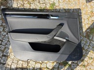 BOCZEK DRZWI TAPICERKA LEWY PRZOD PRZELACZNIK SKODA SUPERB III EUROPA