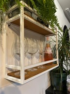 PÓŁKA WISZĄCA, ścienna na przyprawy, ozdoby, kwiaty, zioła, kuchenna, biała