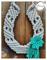 Podkowa na ścianę - makrama dekoracja prezent