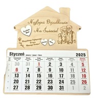 Kalendarz dla Babci i dziadka Dzień babci i dziadka grawer domek 3D