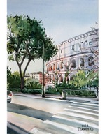 Obraz akwarela Rzym Koloseum Denys Tsarenko Oryginał