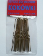 Szpilki do koka, kokówki złote 7,5 cm, 20 szt.