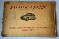 IFA F9 Katalog-Cennik części zamiennych 1958 Motozbyt PRL oryginał