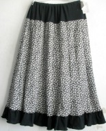 Spódnica jesienna dzianina karczek kliny falbana maxi 48/54