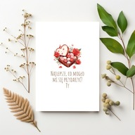 Kartka okolicznościowa Walentynkowa 14,8x10,5 Najlepsze co mi się wydarzyło