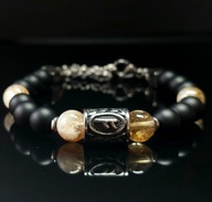 BRANSOLETKA RUNA FEHU LUB DO WYBORU STAL NIERDZEWNA NA ZAPIĘCIE CYTRYN