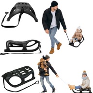 SANKI DZIECIĘCE TRADYCYJNE NA PŁOZACH CZARNE PLASTIKOWE DLA DZIECI DUŻE