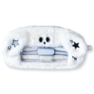 Piórnik SZKOLNY Biały Szczeniak Pies Piesek ZASUWANA Saszetka z Suwakiem